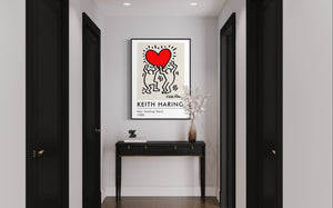 Men Holding Heart by Keith Haring, 1988