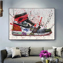 Load image into Gallery viewer, Red Jordan Air Graffiti Art
