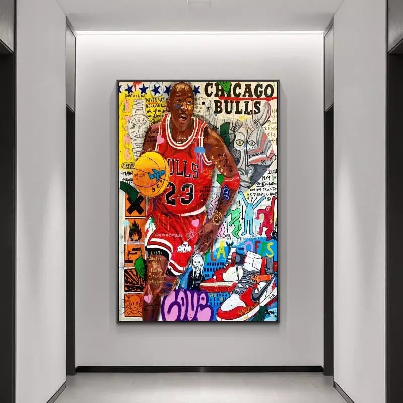 Michael Jordan Pop Graffiti Art