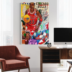 Michael Jordan Pop Graffiti Art