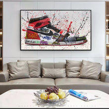 Load image into Gallery viewer, Red Jordan Air Graffiti Art
