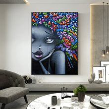 Charger l&#39;image dans la galerie, Modern Seductive Girl Graffiti Art
