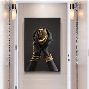 Modern Gold Jewelry Wall Art