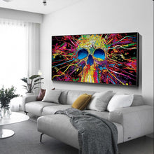 Load image into Gallery viewer, Colorful Skull Graffiti Art
