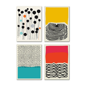 Modern Mid Century Geometric Wall Art