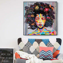 Charger l&#39;image dans la galerie, Abstract African Girl Hair Graffiti Art
