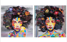 Charger l&#39;image dans la galerie, Abstract African Girl Hair Graffiti Art
