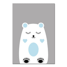 Load image into Gallery viewer, Blue Baby Bear Nursery Art
