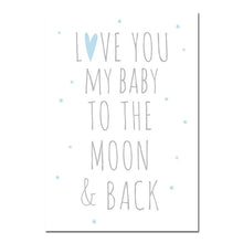 Load image into Gallery viewer, Blue Baby Bear Nursery Art
