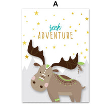 Load image into Gallery viewer, Adventurous Animal Kid Room Art
