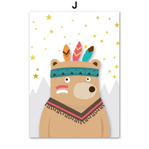 Adventurous Animal Kid Room Art
