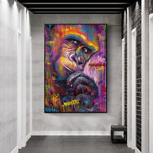 Load image into Gallery viewer, Thinking Orangutan Graffiti Art

