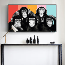 Load image into Gallery viewer, Funny Monkeys Modern Retro Art
