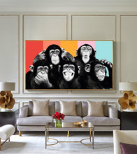 Load image into Gallery viewer, Funny Monkeys Modern Retro Art
