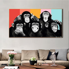 Load image into Gallery viewer, Funny Monkeys Modern Retro Art
