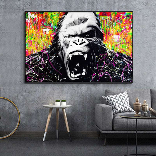 Angry Orangutan Graffiti Art