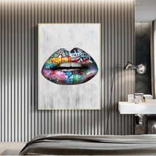 Charger l&#39;image dans la galerie, Sexy Lips Graffiti Wall Art
