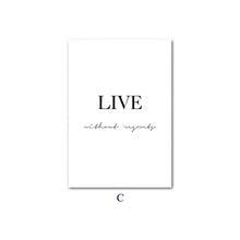 Load image into Gallery viewer, Dream. Love. Live. Minimalist Word Art
