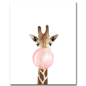 Baby Animal Safari Pink Bubble Gum