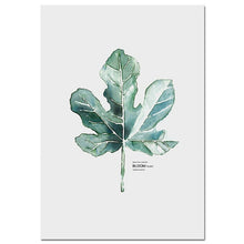 Load image into Gallery viewer, Watercolor Plants Leaf Scandinavian Decor
