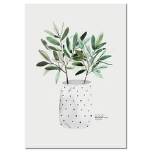 Load image into Gallery viewer, Watercolor Plants Leaf Scandinavian Decor
