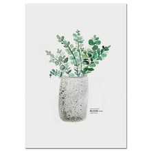 Load image into Gallery viewer, Watercolor Plants Leaf Scandinavian Decor
