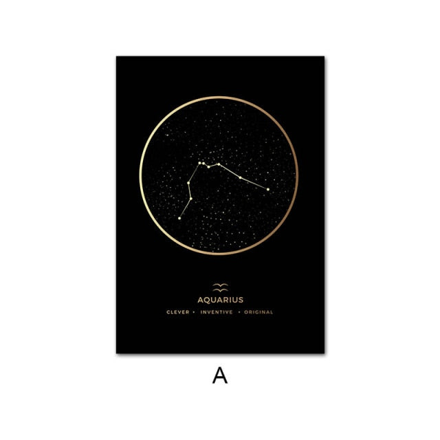 Constellation Zodiac Astronomy Wall Print