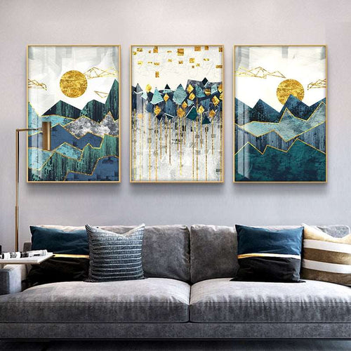 Abstract Geometric Mountain Get Away