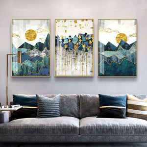 Abstract Geometric Mountain Get Away