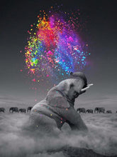 Load image into Gallery viewer, Cute Elephant Blowing Rainbow
