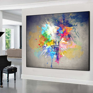 Creative Light Bulb Abstract Art