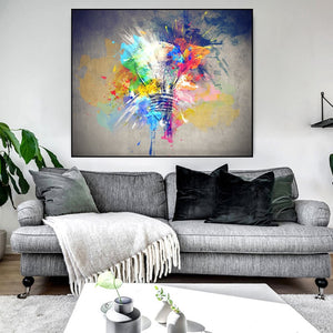 Creative Light Bulb Abstract Art