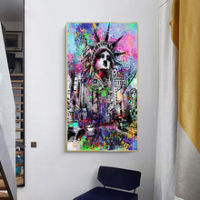 Load image into Gallery viewer, Colorful Liberty Statue Graffiti Art
