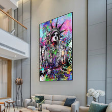 Load image into Gallery viewer, Colorful Liberty Statue Graffiti Art

