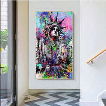 Load image into Gallery viewer, Colorful Liberty Statue Graffiti Art
