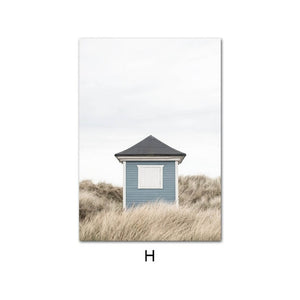 Boho Nature Wheat Field Landscape Wall Art