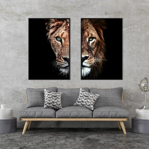 Lion And Lioness Wall Art Photography