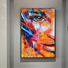 Charger l&#39;image dans la galerie, Vibrant Abstract Half Face Art
