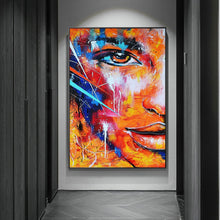 Charger l&#39;image dans la galerie, Vibrant Abstract Half Face Art
