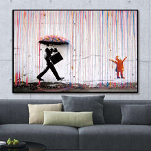 Load image into Gallery viewer, Banksy Man Walking In The Rain
