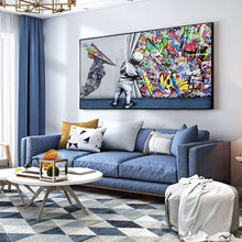 Load image into Gallery viewer, Behind the Curtain Graffiti Art

