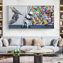 Load image into Gallery viewer, Behind the Curtain Graffiti Art
