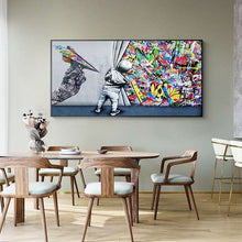 Load image into Gallery viewer, Behind the Curtain Graffiti Art
