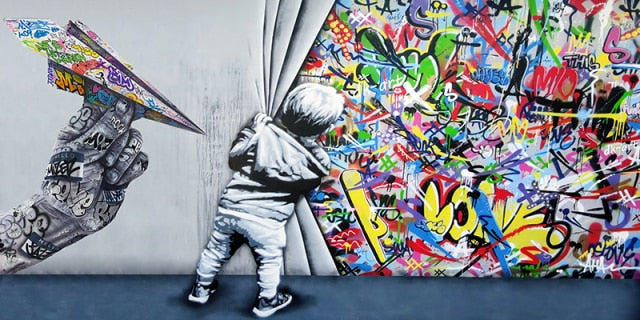 Behind the Curtain Graffiti Art