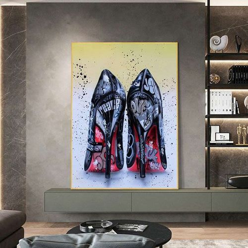 Black High Heels Graffiti Art