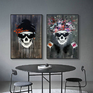 Funny Street Art Skull