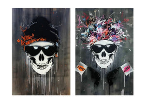 Funny Street Art Skull