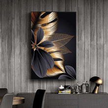 Load image into Gallery viewer, Black Golden Plant Leaf
