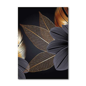 Black Golden Plant Leaf