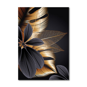 Black Golden Plant Leaf